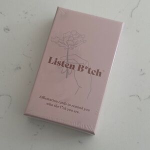 Listen B*tch Affirmation Cards - Pink
